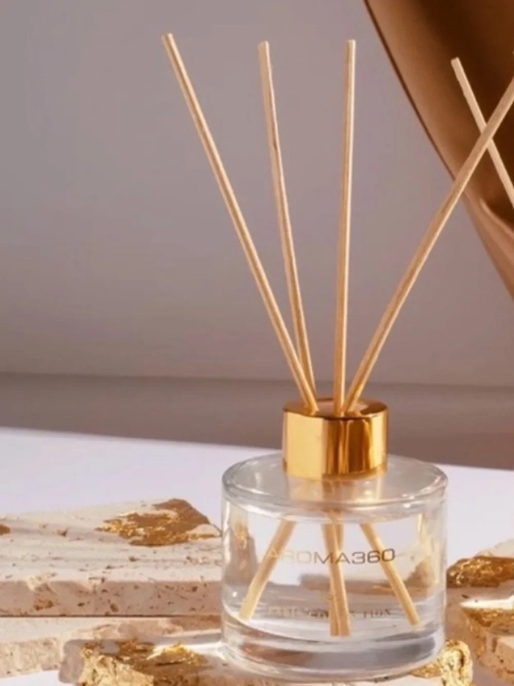 Luxury Gold-Capped Reed Diffuser different scents